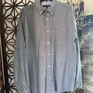 Tommy Hilfiger Men's Blue Button-Down Shirt